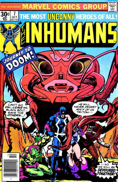 The Inhumans 1975 #7 Regular Edition - 3.0 - $3.25