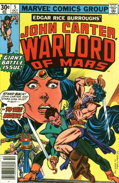 John Carter Warlord of Mars 1977 #5 30¢ - 6.5 - $6.75
