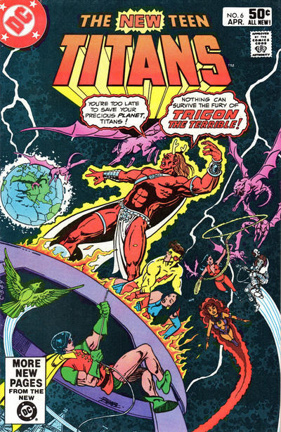 The New Teen Titans 1980 #6 Direct ed. - back issue - $2.75