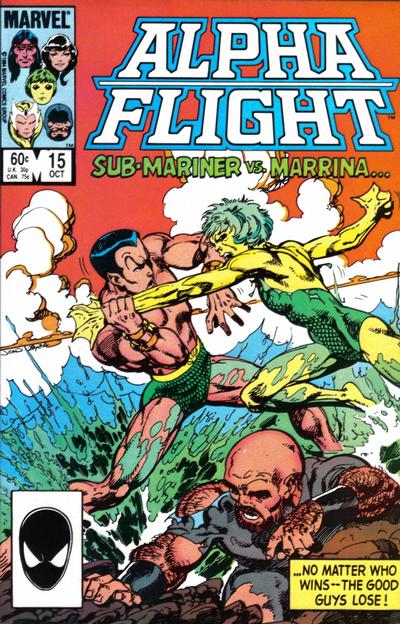 Alpha Flight 1983 #15 Direct ed. - back issue - $2.75