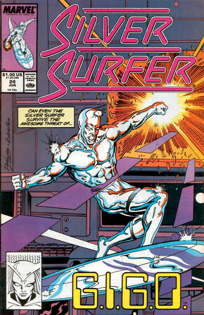 Silver Surfer 1987 #24 Direct ed. - back issue - $4.75