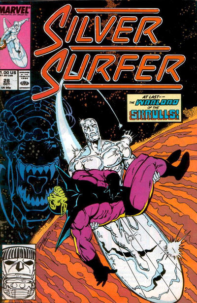 Silver Surfer 1987 #28 Direct ed. - back issue - $4.25