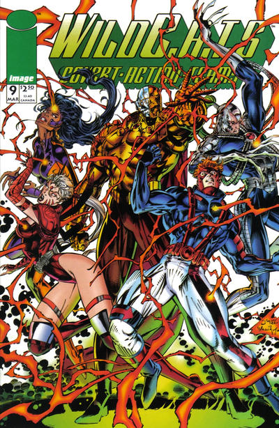 WildC.A.T.s: Covert Action Teams 1992 #9 Direct ed. - back issue - $4.00