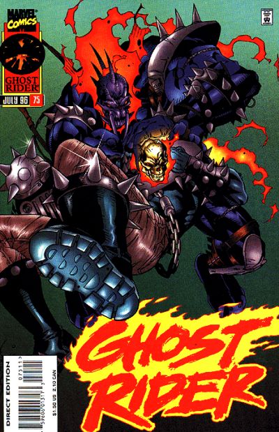 Ghost Rider 1990 #75 Direct Edition - back issue - $3.75