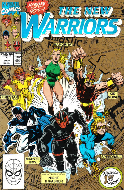 The New Warriors 1990 #1 2nd Printing "Gold" - back issue - $5.00