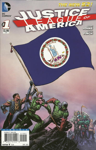 Justice League of America 2013 #1 Virginia Flag Cover - back issue - $4.25
