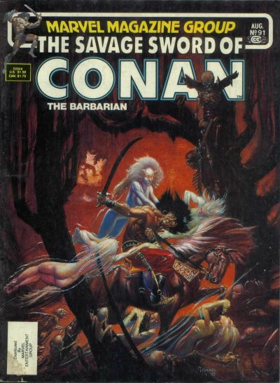 The Savage Sword of Conan 1974 #91 Direct ed. - 2.5 - $1.25