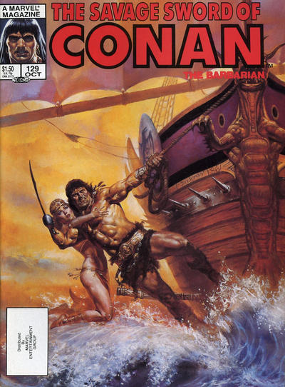 The Savage Sword of Conan 1974 #129 Direct ed. - 5.5 - $2.75