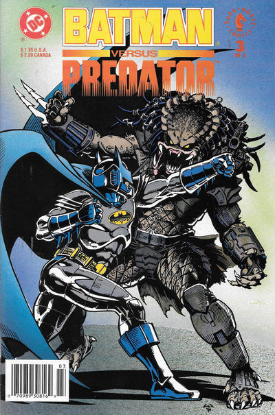 Batman versus Predator [Regular] 1991 #3 Newsstand ed. - 5.0 - $6.00