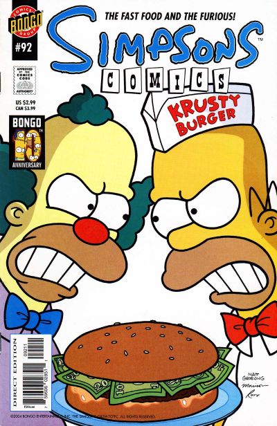 Simpsons Comics 1993 #92 - back issue - $8.00