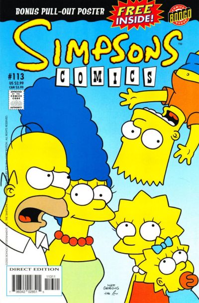 Simpsons Comics 1993 #113 - back issue - $12.00