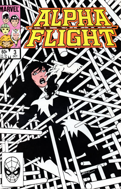 Alpha Flight 1983 #3 Direct ed. - back issue - $2.75
