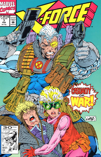 X-Force 1991 #7 Direct ed. - back issue - $4.00