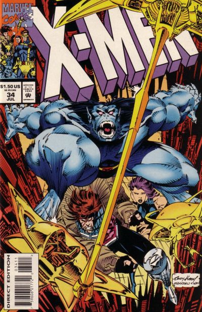 X-Men 1991 #34 Direct Edition - back issue - $5.00