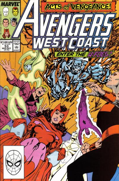 Avengers West Coast 1989 #53 Direct ed. - 7.0 - $8.25